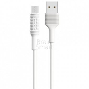 USB кабель Micro Borofone BX1 EZSync (1м) Белый - фото, изображение, картинка