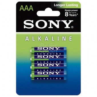 Эл. питания Sony LR03 Blue (4 шт/блистер) Alkaline - фото, изображение, картинка