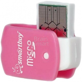 USB-картридер SmartBuy 706 (microSD) Розовый - фото, изображение, картинка