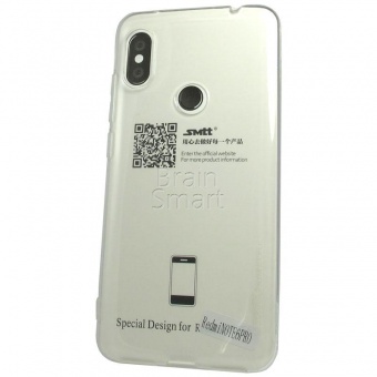 Накладка силиконовая SMTT Simeitu Soft touch Xiaomi Redmi Note 6 Pro Прозрачный - фото, изображение, картинка