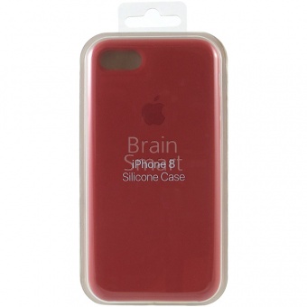 Накладка Silicone Case Original iPhone 7/8/SE (25) Красная Камелия - фото, изображение, картинка