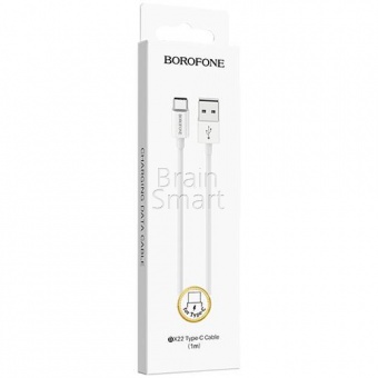 USB кабель Type-C Borofone BX22 Bloom (1м) Белый - фото, изображение, картинка