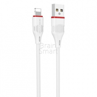 USB кабель Lightning Borofone BX17 Enjoy (1м) Белый - фото, изображение, картинка