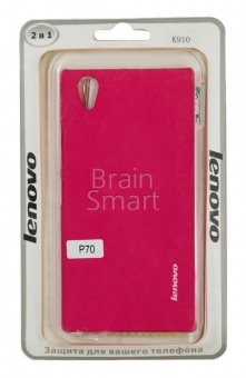 Бампер-накладка (Lenovo Soft Touch) P70 Розовый - фото, изображение, картинка