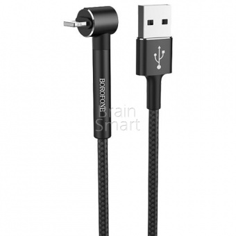 USB кабель Lightning Borofone BU6 Bracket (1,2м) Черный - фото, изображение, картинка