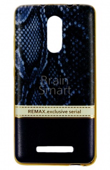 Накладка силиконовая Remax Exclusive Serial Snake Xiaomi Redmi Note 3 Синий - фото, изображение, картинка