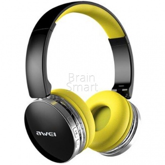 Наушники накладные Bluetooth Awei A500BL Черный/Желтый - фото, изображение, картинка