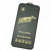 Стекло тех.упак. OG Anti-Static iPhone 12/12 Pro Черный* - фото, изображение, картинка