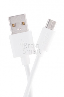 USB кабель Micro Aspor AC-01 круглый (1,2м) (2.1A) Белый - фото, изображение, картинка