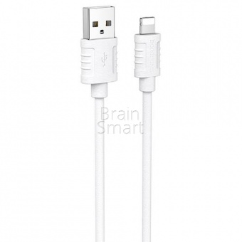 USB кабель Lightning Borofone BX52 Airy Silicone (1м) Белый - фото, изображение, картинка
