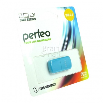 USB-картридер Perfeo PF-R009 (microSD) Синий - фото, изображение, картинка
