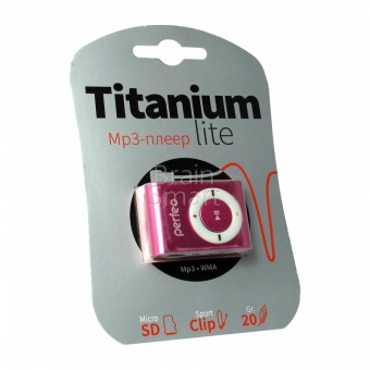 Цифровой аудио плеер Perfeo (PF_A4185) Titanium Lite Розовый - фото, изображение, картинка