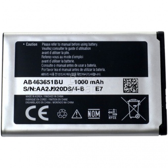 Аккумуляторная батарея Samsung (AB463651BU) S5610/L700/M7500/C3510/S3650/C3322 тех.упак - фото, изображение, картинка