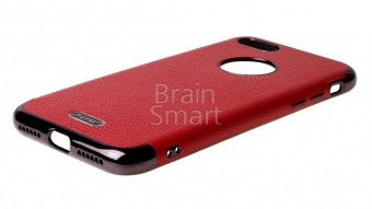 Накладка силиконовая J-Case Jack Series под кожу с магнитом iPhone 7/8/SE Красный - фото, изображение, картинка