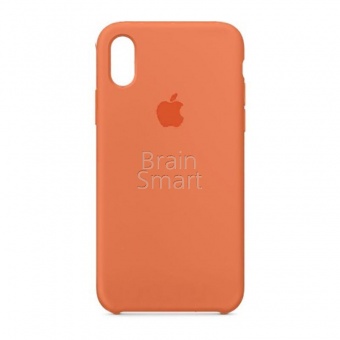 Накладка Silicone Case Original iPhone X/XS  (2) Оранжевый - фото, изображение, картинка