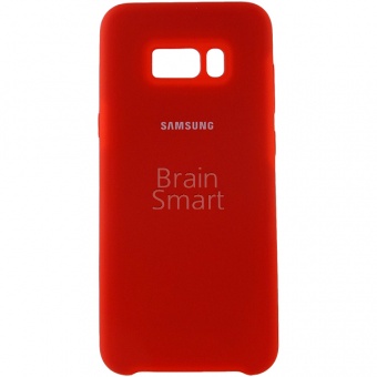 Накладка Silicone Case Samsung Galaxy S8 Plus (14) Красный - фото, изображение, картинка