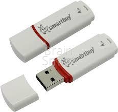USB 2.0 Флеш-накопитель 4GB SmartBuy Crown Белый - фото, изображение, картинка