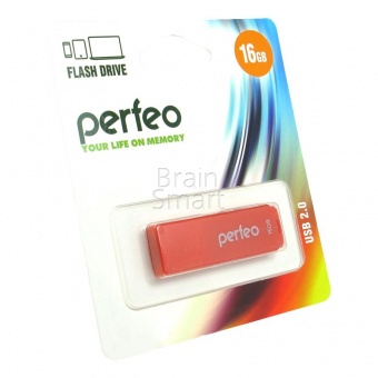 USB 2.0 Флеш-накопитель 16GB Perfeo C04 Красный - фото, изображение, картинка