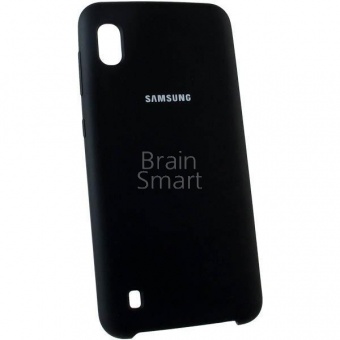 Накладка Silicone Case Samsung A105 (A10 2019) (18) Чёрный - фото, изображение, картинка