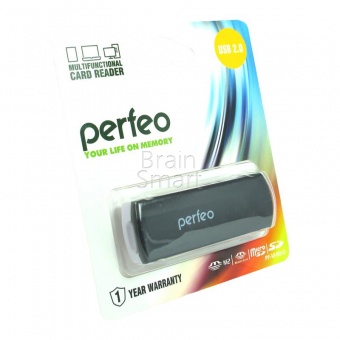 USB-картридер Perfeo PF-R013 (microSD/miniSD/TF/M2) Черный - фото, изображение, картинка