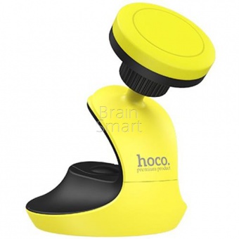 Автомобильный держатель HOCO CA15 Accompanist Magnetic Черный/Жёлтый - фото, изображение, картинка