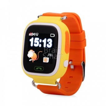 Умные часы Smart Baby Watch Q90 (GPS) Желтый/Оранжевый - фото, изображение, картинка