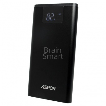 Внешний аккумулятор Aspor Power Bank A375 Алюминий 10000 mAh Черный - фото, изображение, картинка