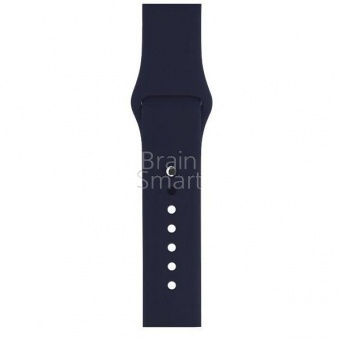 Ремешок силиконовый Sport для Apple Watch (38/40мм) S  (8) Темно-Синий - фото, изображение, картинка