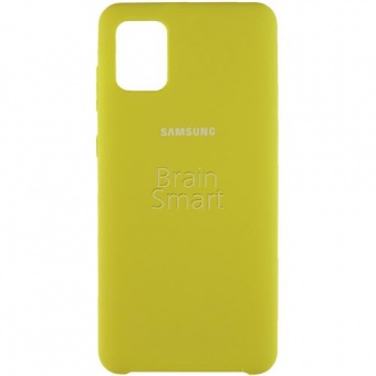 Накладка Silicone Case Samsung A315 (A31 2020)  (4) Жёлтый - фото, изображение, картинка