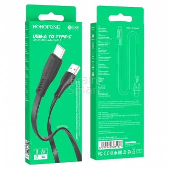USB кабель Type-C Borofone BX85 3,0A (1м) Черный* - фото, изображение, картинка