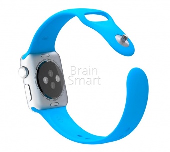 Ремешок силиконовый Sport для Apple Watch (38/40мм) S (16) Голубой - фото, изображение, картинка