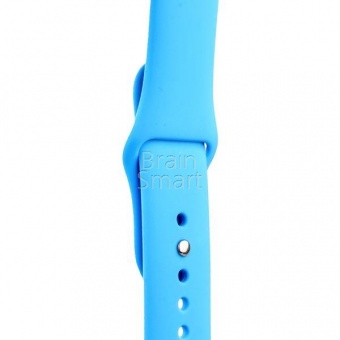 Ремешок силиконовый Sport для Apple Watch (38/40мм) S  (3) Синий - фото, изображение, картинка