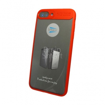 Накладка силиконовая iPaky Letou iPhone 7 Plus/8 Plus Красный/Прозрачный - фото, изображение, картинка