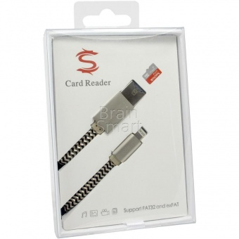 USB/CardReader RC001 iDragon металл microSD для Apple (кабель Lightning) - фото, изображение, картинка