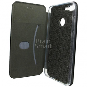 Книжка кожа Brauffen Huawei Honor 9 Lite Черный тех.упак - фото, изображение, картинка