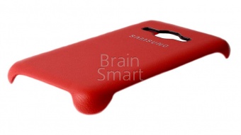 Накладка пластиковая Back Cover под кожу Samsung J120 Красный - фото, изображение, картинка
