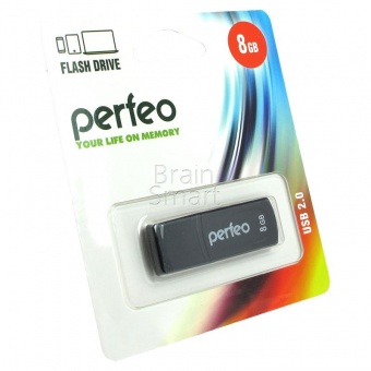 USB 2.0 Флеш-накопитель 8GB Perfeo C09 Черный - фото, изображение, картинка