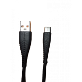 USB кабель Micro Denmen D19V Soft Silicone (1м/2.4A) Черный* - фото, изображение, картинка
