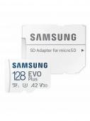 MicroSD 128GB Samsung Class 10 Evo Plus U3 (130 Mb/s) MC128KA + SD адаптер - фото, изображение, картинка