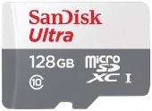 MicroSD 128GB SanDisk Class 10 Ultra UHS-I (100 Mb/s) - фото, изображение, картинка