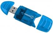 USB-картридер Oxion OCR003 (microSD/miniSD/TF/M2) Синий - фото, изображение, картинка