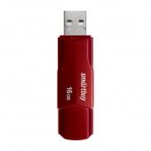 USB 2.0 Флеш-накопитель 16GB SmartBuy Clue Бордовый* - фото, изображение, картинка