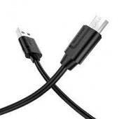 USB кабель Micro Borofone BX55 Silicone 2,4A (1м) Черный* - фото, изображение, картинка