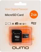 MicroSD 2GB Qumo Class 4 + SD адаптер - фото, изображение, картинка
