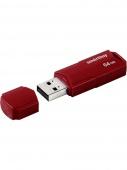 USB 2.0 Флеш-накопитель 64GB SmartBuy Clue Бордовый - фото, изображение, картинка