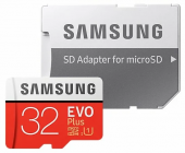 MicroSD 32GB Samsung Evo Plus Class 10 U1 (95 Mb/s) MC32GA + SD адаптер* - фото, изображение, картинка