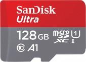 MicroSD 128GB SanDisk Class 10 Ultra UHS-I (100 Mb/s)* - фото, изображение, картинка
