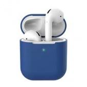 Чехол Silicone case для Apple Airpods Синий* - фото, изображение, картинка