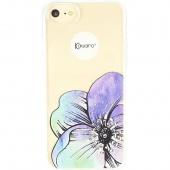 Накладка силикон Kauaro Цветок Swarovski iPhone 7/8 Прозрачный - фото, изображение, картинка