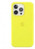 Накладка Silicone Case Original iPhone 14 Pro Max (55) Светло-Желтый* - фото, изображение, картинка